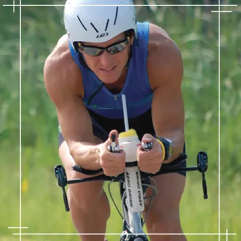 Man riding a Bicycle